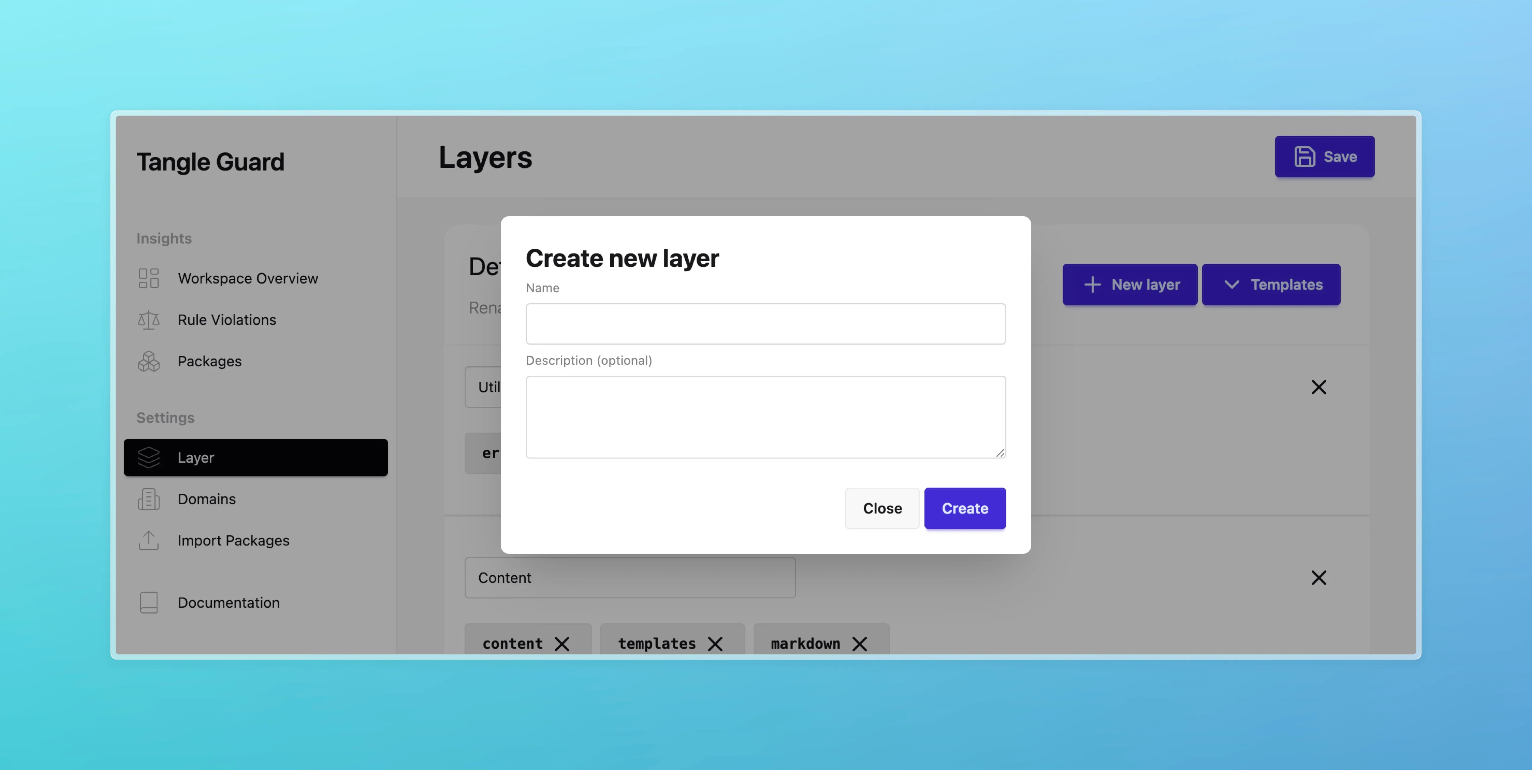 Creating a layer