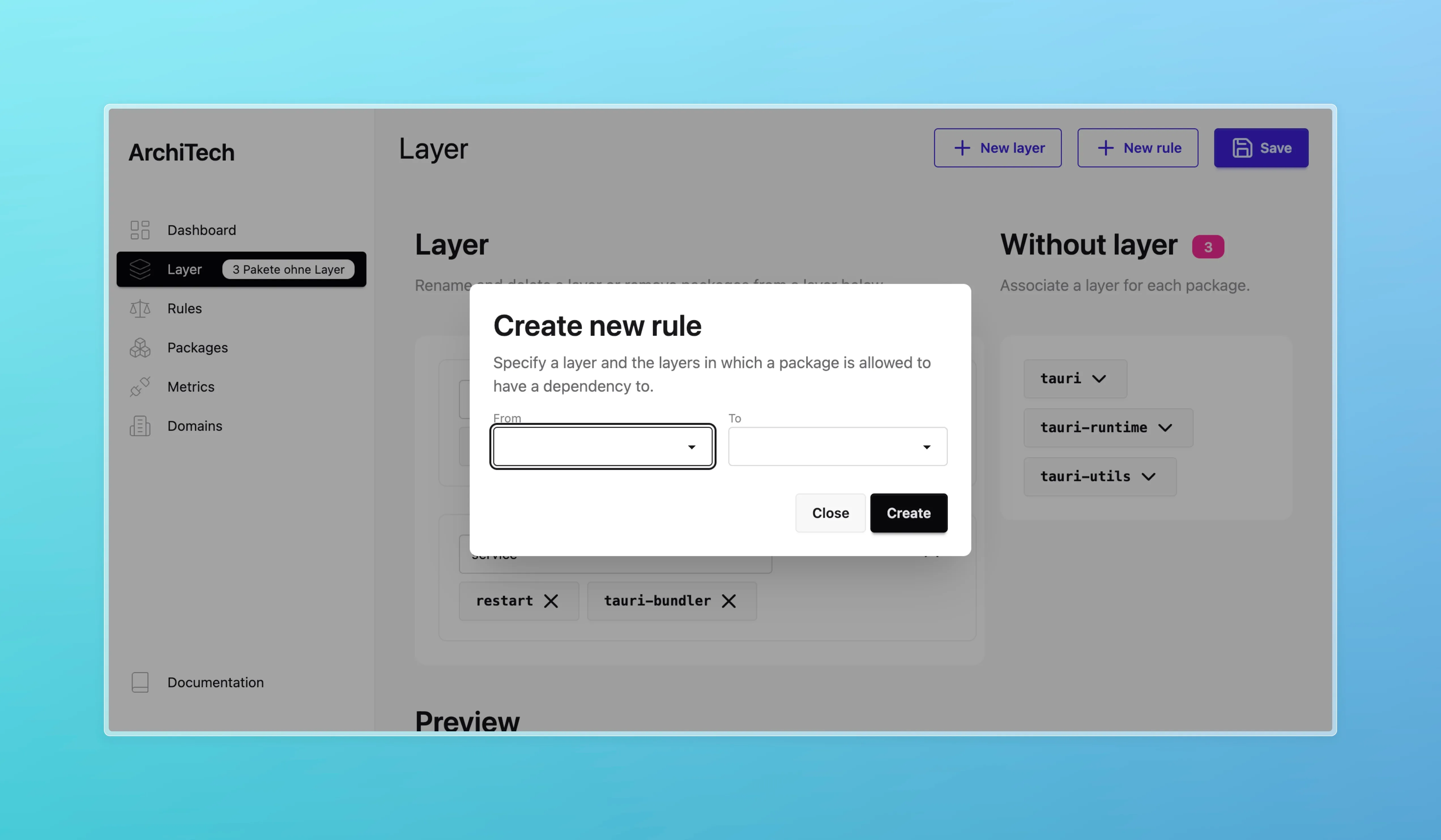 Rules for layers